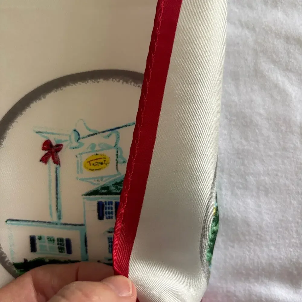 Echo for Talbots Silk Scarf Snow Globes DC Chicago New York Boston Miami Seattle